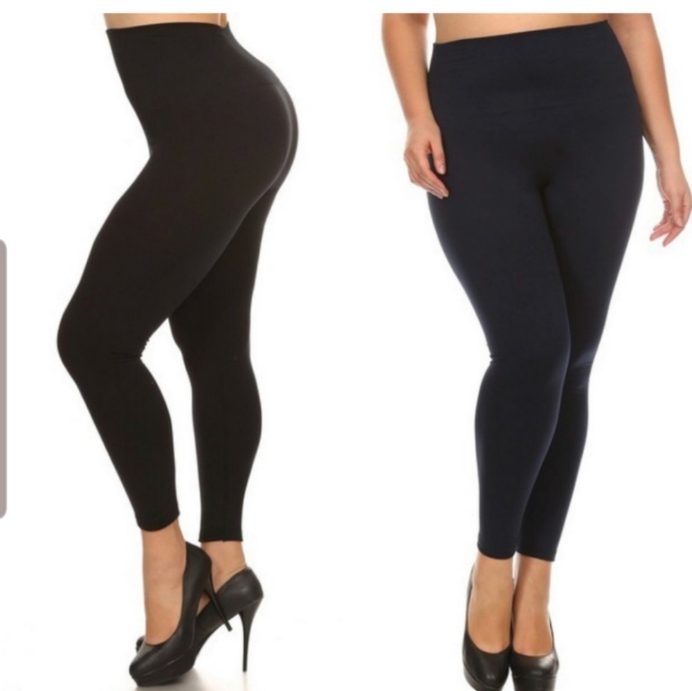 Plus size fleece lined leggings